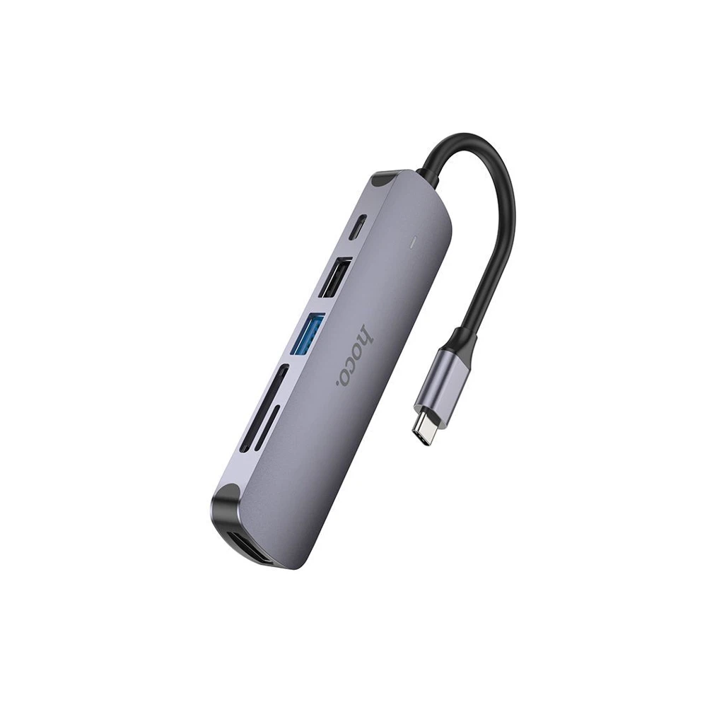 Адаптер Hoco HB28 Type-C в HDTV+USB3.0+USB2.0+SD+TF+PD